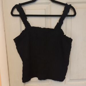 NWOT Abercrombie Fitch XXL Black Smocked Camisole